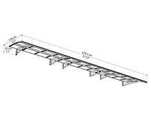 Palram - Canopia Amsterdam 6690 22' x 5' Door/Window Awning, Gray/Clear