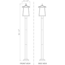 Z-Lite 5015PHBR-567P Rainer 4 Light 98" Tall Post Light - Black