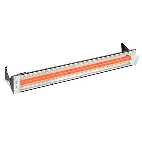 Infratech WD-6028 BL Stainless Steel 61.25” Dual Element Fixture Electric Patio Heater 6000 Watt, 208 Volt, Black Finish