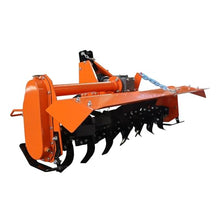 Chery Industrial 3 Point Rotary Tiller Attachment Fits Cat 1 Tractors Single Speed PTO Driven Cultivator 540 RPM Gearbox (Orange + ABS+Steel(Q235)+53‘’)
