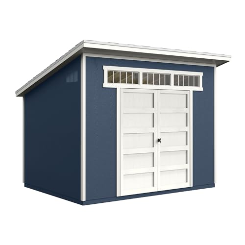 Handy Home Products Olympia 10x7.5 Wood Storage Shed with Floor Kit- Does not Include Paint or Roofing Shingles