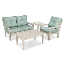 POLYWOOD® Vineyard Deep Seating Set, Black/Granite