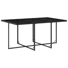 Kaorsrow 11 Piece Garden Dining Set with Cushions, Black Poly Rattan Outdoor Patio Table and Chairs Furniture Set for 10 People, Modern Backyard Terrace Dining Group