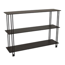 Benjara Bush Plant Display Stand- Modern 3 Tier Brown Metal Finish- 32 Inch