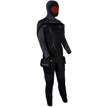 Apeks Men's Hooded Semi-Dry Suit 8/7mm Black/Grey XX-Large