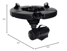 POND BOSS PRO Floating Fountain with Lights 1/2 HP 5000 GPH Pump Black
