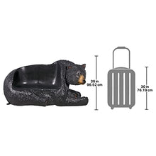 Design Toscano Brawny Grizzly Bear Bench Sculpture Black