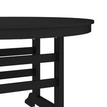 Flash Furniture 48" Round HDPE Outdoor Dining Table for 4, Black