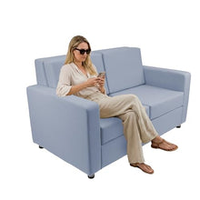 FDP Outdoor Modular Armless Sofa Featuring Sunbrella Fabric - Weather-Resistant, Fade-Resistant, Assembled Patio Furniture with Cover Included for Backyard, Poolside Seating - Canvas Haze