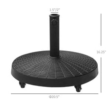 OROTLECT 20.5" Heavy Duty Umbrella Stand, 50 Lbs. Base For 1.5" Or 2" Poles, Patio Market Stand For Deck, Black