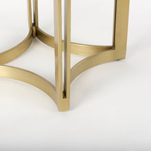 Mercana Tanner Marble & Gold Metal Bistro Table