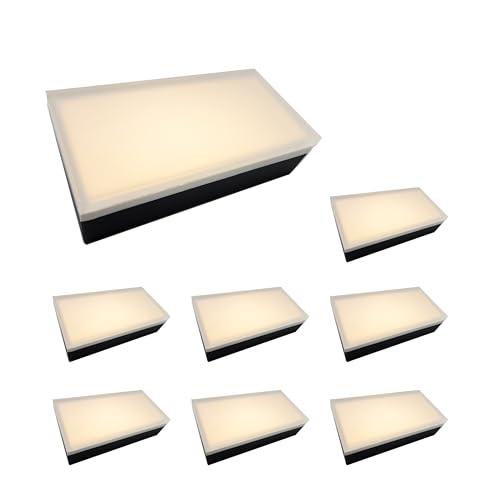 LUMENGY Paver Light 4x8 Inch 2700K Warm White Brick Lighting (8-Pack)