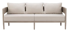 Zuo Foret Sofa Gray, Beige Sofa, Modern Style, Patio Furniture, Outdoor Fabric, Seats up to 2, Aluminum, Outdoor Living, 77.4" W x 28.9" D x 31.5" H, Non-Stackable