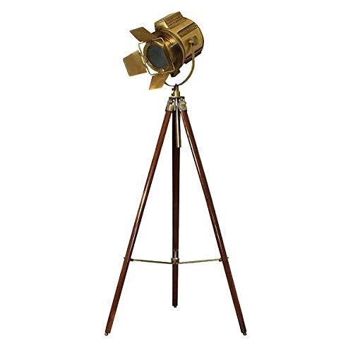 NauticalMart Hollywood Adjustable Searchlight Aluminum Tripod Floor Lamp