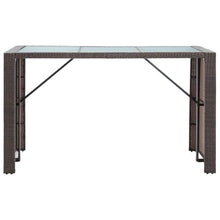 KDVXBCQJH 7-Piece Outdoor PE Rattan Bar Set with 6 Stools & Table, Brown