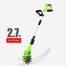 UWYTGF Garden Tiller,Cordless Rotavator for The Garden, Garden Tiller Rotavators with 4000Mah Rechargeable Battery and Charger, Electric Hand Tiller Hoe Soil Miller Tools Portable Cultiva
