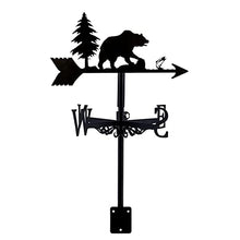 Weathervane Garden Weather Vane with Roof Mount Wind Vane Stainless Steel Bear Decorations Wind Direction Indicator for Outdoor Farm Yard Gazebo (Style 5) (Style 1)