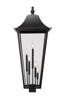 Z-Lite Gannon 5 Light Outdoor Post Mount Fixture Black