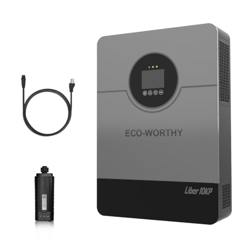 ECO-WORTHY 10KW Solar Off-Grid Split-Phase AIO Inverter, 48Vdc to 120Vac/240Vac, 11kW@500V PV Input
