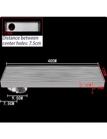 WQPMRMG Efficient Linear Stainless Steel Outdoor Shower Drain with Odor Trap - Durable Central Drainage System for Patios, Terraces & Outdoor Spaces, Ensures Optimal Water Flow