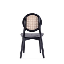 Manhattan Comfort Versailles Rattan Wicker Cane Outdoor Dining Chair Set of 4 Black/Natural