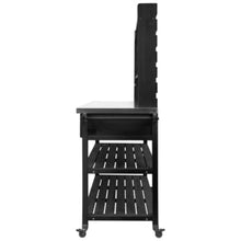 64.9" H Outdoor Potting Bench Table with Lockable Wheels
