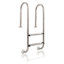 Swimming Pool Ladder, 2-Step In-Ground Stainless Steel Step for Indoor/Outdoor Pool, Heavy Duty Non-Slip Ladder, Quick Mount Base