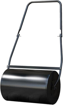 BCSRVCE Black Lawn Roller, Heavy-Duty Push/Tow Behind Water/Sand Filled Roller for Park, Yard, 10 Gallons, Black 23.5" L x 12.5" W x 41.25" H 10 Gallons Drum Roller
