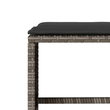 Garden Sofa Set Grey, 6-Piece Outdoor Patio Furniture Set with Table, Weather-Resistant PE Rattan & Steel Frame, Modular Sectional Sofa for Backyard, Balcony, Garden, Includes Thick Cushions
