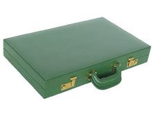 Zaza & Sacci Genuine Dollaro Leather Backgammon Set Large 23" Green
