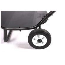DJVHSRI Movable Firewood Rack with Wheels, Outdoor/Indoor Wrought Iron Firewood Storage Frame, Log Holder for Fireplace,
