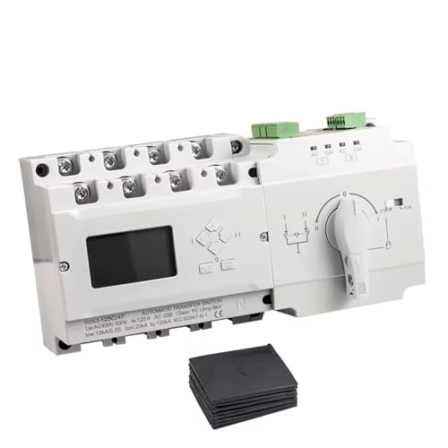 C/D Type 63A 100A 125A ATS Generator Dual Power Automatic Transfer Switch with Control Panel Circuit Breaker(125A C Type)