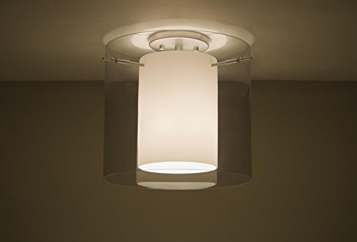 Besa 1KM-S18407-SN One Light Ceiling Mount from Pahu Collection 11.75 inches