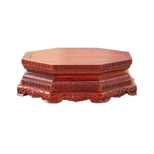 WOAITIANTIAN Vase Stand Plant Display Craft Pedestal Indoor Bonsai Octagonal Rosewood Base Stand(Medium)