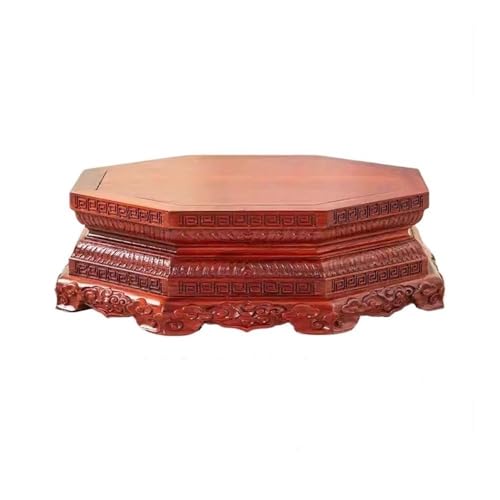 LUYOUBOZHU Vase Stand Plant Display Craft Pedestal Indoor Bonsai Octagonal Rosewood Base Stand(Large)