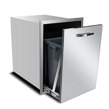 Propane Drawer Built-in Single Trash Drawer Pull-Out Tray Stainless Steel Trash Drawer Storage Trash Bins Or Propane Tank for BBQ Island Grill Station,20" W X 27" H X 24" D