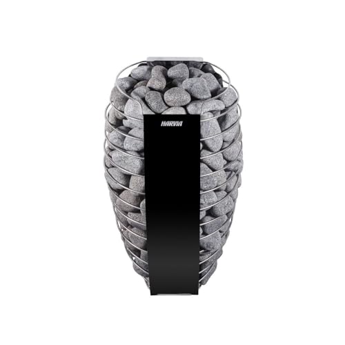 Harvia Spirit SP90E, Spirit Series 9kW Sauna Heater with Xenio Control, Black (Sauna Stones Inlcuded)
