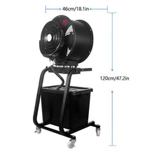 KUYBTU Industrial Misting Fan with 42L Water Tank, Portable Outdoor Cooling Solution for Workshops, Patios, Warehouses, Factories, Garages