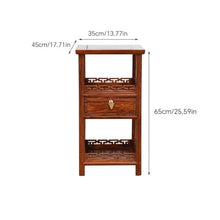 Couch End Table Wooden Chinese Style Living Room Sofa Side Table Wooden Furniture Small Side Table Corner Table Corner Tables for Living Room