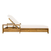 4 PCS Outdoor Chaise Lounge Patio Recliner with Armrests and Cushion, Cream