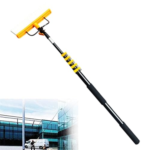 Connect The Faucet Window Cleaning Pole Cleaner Kit, Swimming Pool Brush, Extendable Water/Hose Pole Cleaning Brush, for Photovoltaic & Solar Panels, Wall, Tile, Floors, Steps