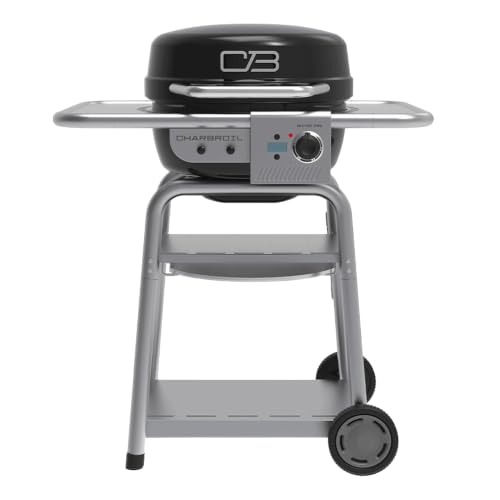 Charbroil Bistro Pro | 3-in-1 Electric, Griddle, & Charcoal Compact Grill | Electric BBQ grill | Black
