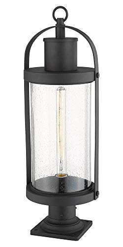 Z-Lite 569PHB-533PM-BK 1 Light Outdoor Pier Mounted Fixture, Black
