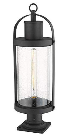 Z-Lite 569PHB-533PM-BK 1 Light Outdoor Pier Mounted Fixture, Black
