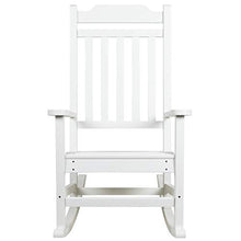 Flash Furniture Set of 2 Winston All-Weather Rocking Chair in White Faux Wood