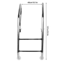 Stainless Steel Reverse Bend in-Pool Ladder for Above Ground Pools 2-Step Pool Step Ladder for Above Ground Swimming Hot Tub Bathtub Sauna or Whirlpool