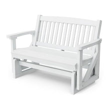 Wildridge Classic Mission Glider Outdoor Weather Resistant Recycled HDPE White