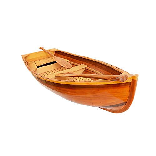 Old Modern Handicrafts Whitehall Dinghy Wooden Boat Display Only Brown
