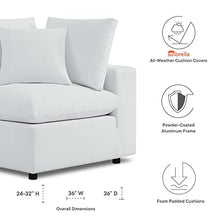 Modway Commix Outdoor Patio Sunbrella® Sectional Sofa Corner Chair in White