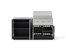 NewAge Products Classic Series 4PC Aluminum Slate Gray Modular Outdoor Kitchen Set with 33" Performance Grill NG - 24"D x 65"W x 48.5"H